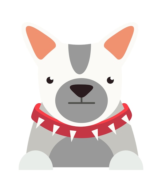 Sitzende Bulldogge Tier-Symbol Vektor-Illustration