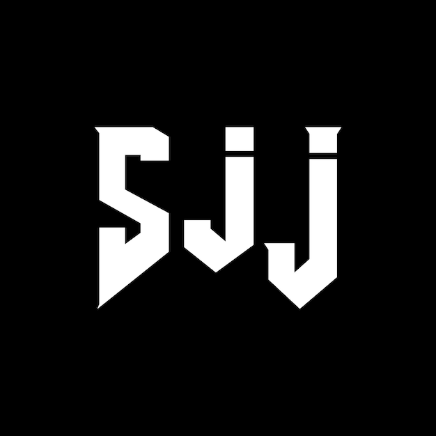 SJ Buchstaben Logo Design für Technologieunternehmen SJJ Logo Design schwarz-weiße Farbkombination SJJ logo SJJ Vektor SJJ Design SJJ Icon SJJ Alphabet SJJ Typografie Logo Design
