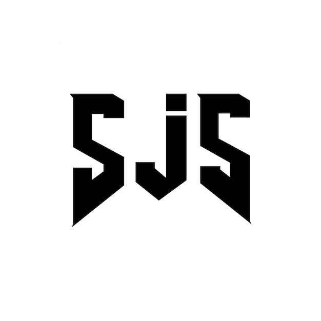 SJS-Letter-Logo-Design für das Technologieunternehmen SJS Logo-Design Schwarz-Weiß-Farbkombination SJS Logo SJS Vektor SJS-Design SJS-Ikonen SJS Alphabet SJS Typografie Logo-Design