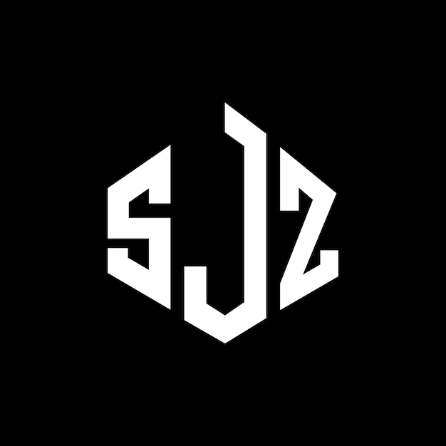 Vektor sjz buchstaben-logo-design mit polygon-form sjz polygon und würfel-form logo-design sjz hexagon vektor-logo vorlage weiße und schwarze farben sjz monogram geschäft und immobilien-logo