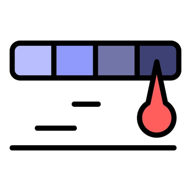 Vektor skala-meter-symbol-umrissvektor level-zufriedenheit kredit-highscore-farbe flach