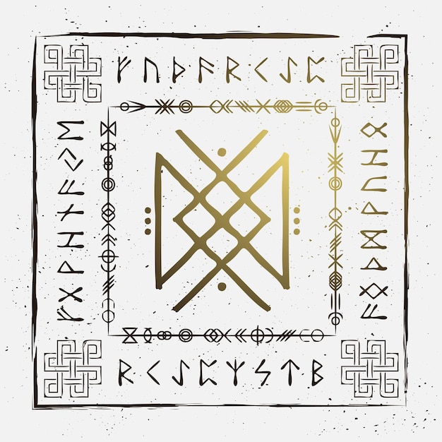 Skandinavischer Doodle-Rune-Feind