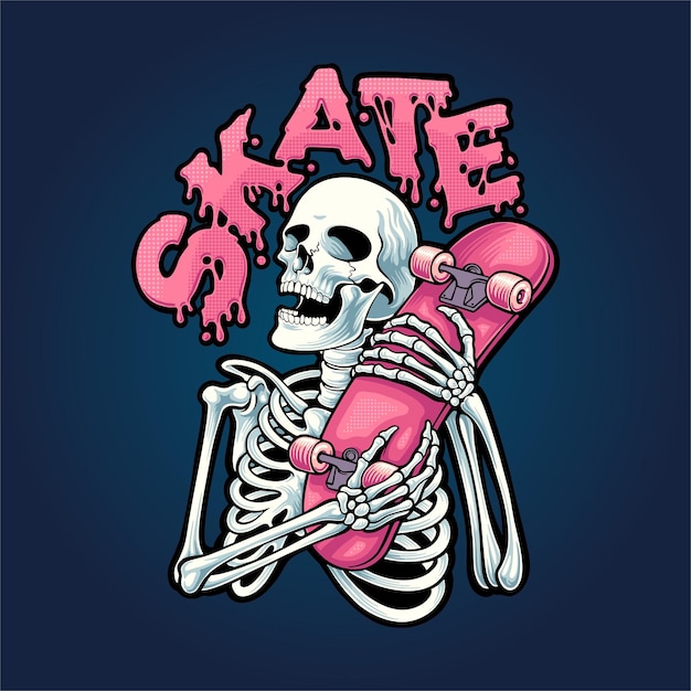 Skate-Schädel-Illustration