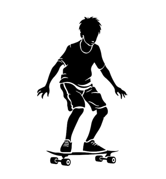 Skate-Silhouette-Vektorillustration