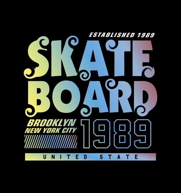 Skateboard-design-typografie-grafik-vektor-illustration