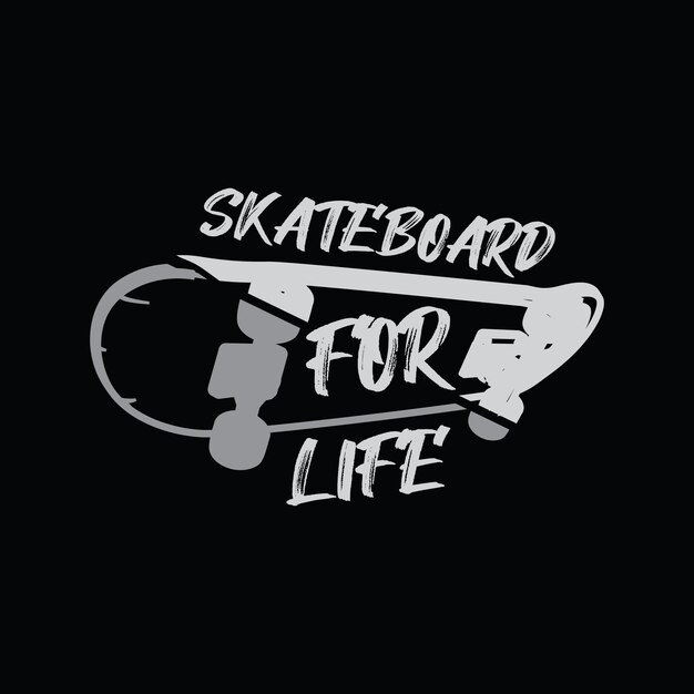 Skateboard Illustration Typografie Vektor T-Shirt Design