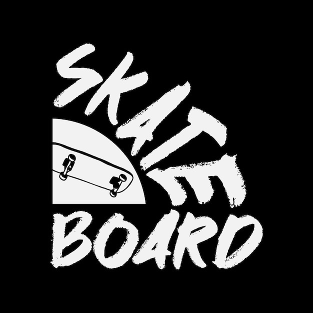 Skateboard-illustrationstypografie für t-shirt-poster, logo-aufkleber oder bekleidungsartikel
