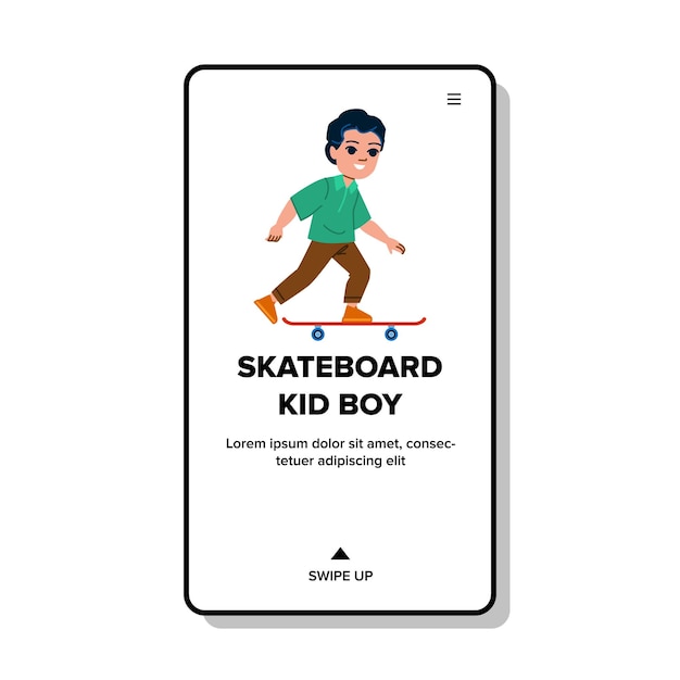 Skateboard-kind-jungen-vektor