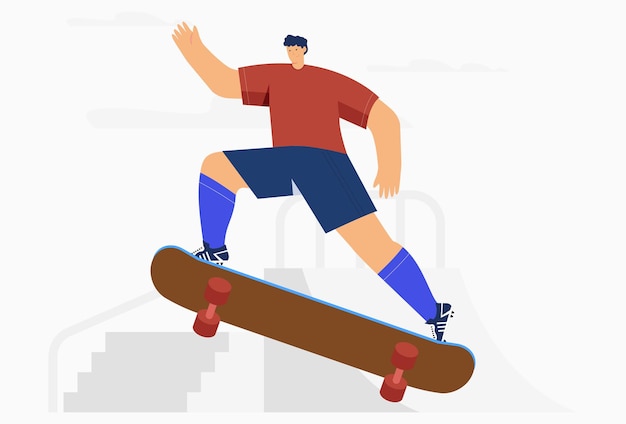 Skateboard-Konzept-Illustration stilvoll und wunderschön