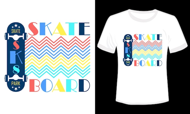 Skateboard-t-shirt-design-vektor-illustration