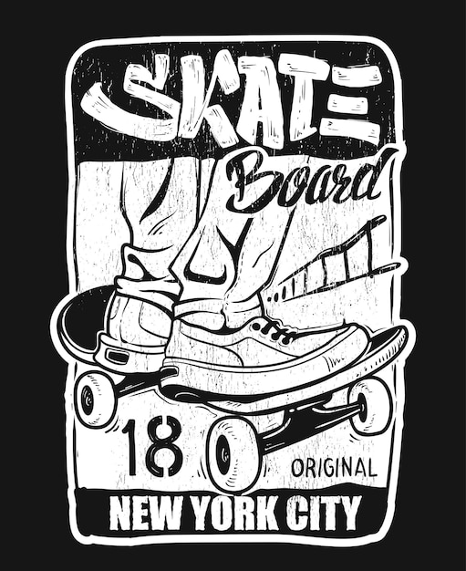 Skateboard typografie, t-shirt grafiken, design