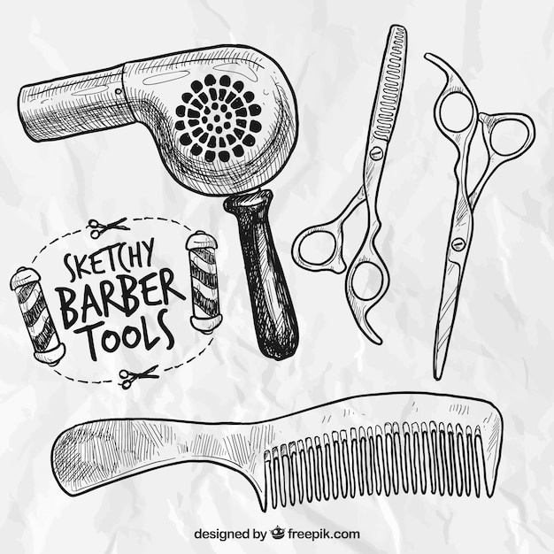 Sketchy barber tools