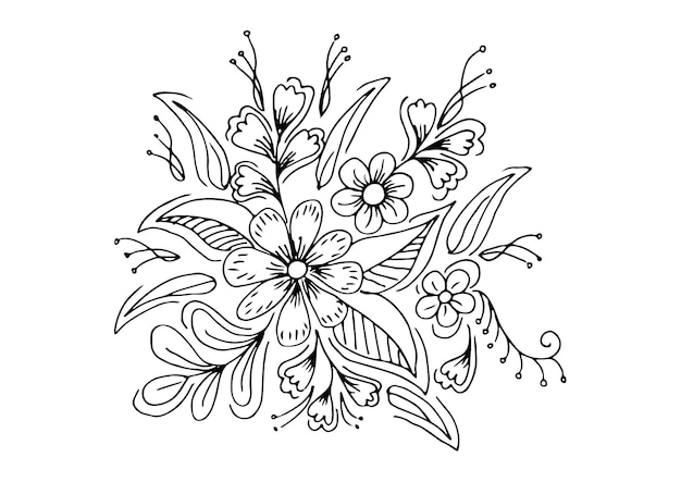 Skizze Blumenillustration