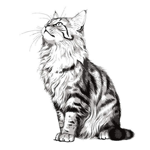 Vektor skizze einer katze