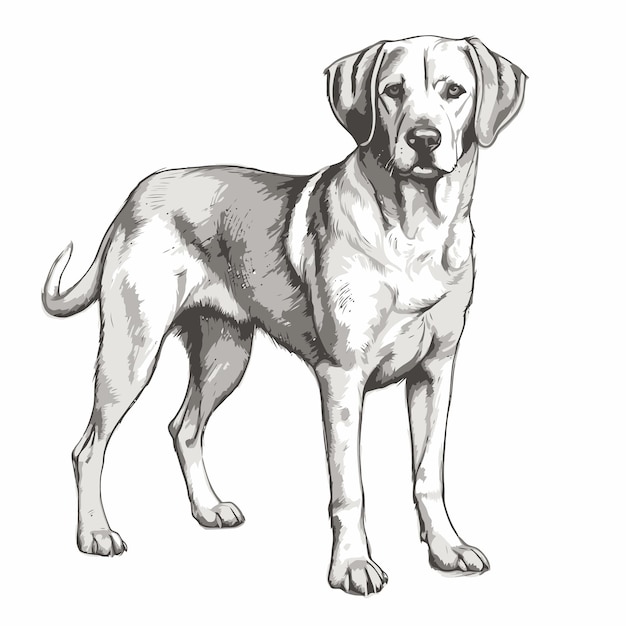 Vektor skizze eines hundes