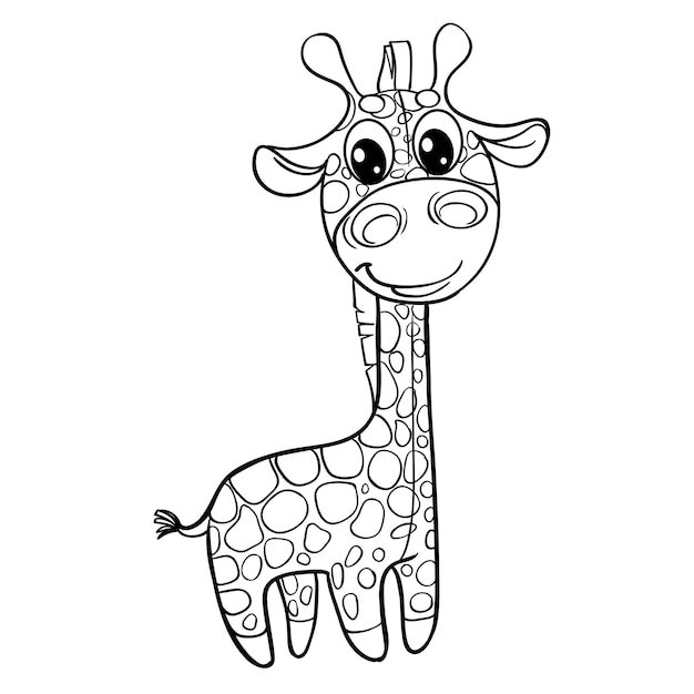 Skizzieren sie die babygiraffe