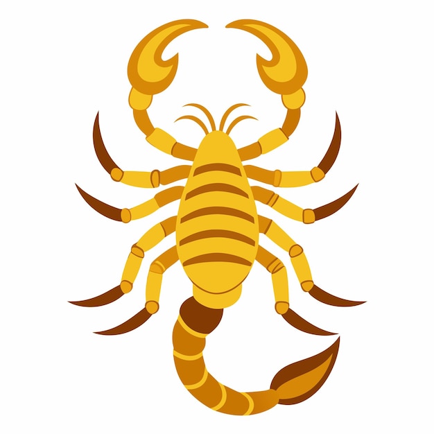 Skorpion astrologisches zeichen vektor isolierter hintergrund