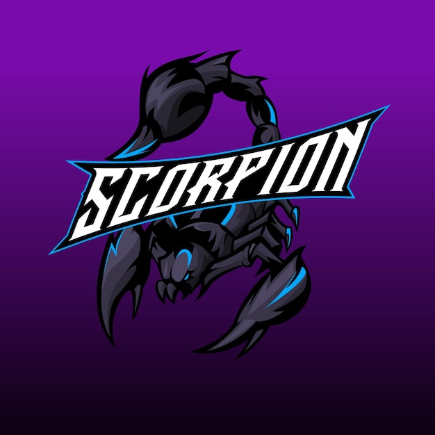 Skorpion-maskottchen-logo für sportteams illustrationsvektor