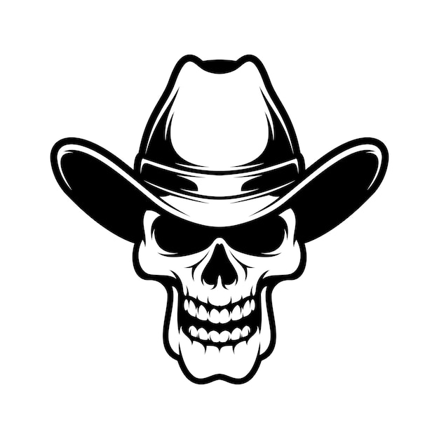 Skull cowboy umriss