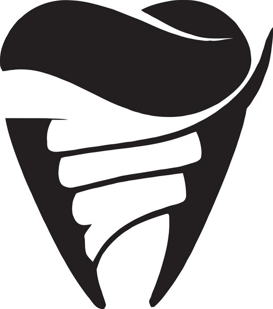 Vektor skurriles vektor-dentalsymbol für ihre skurrile und fantasievolle dentalmarke