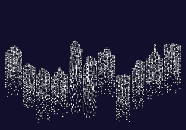 Skyline-vektorillustration der stadt