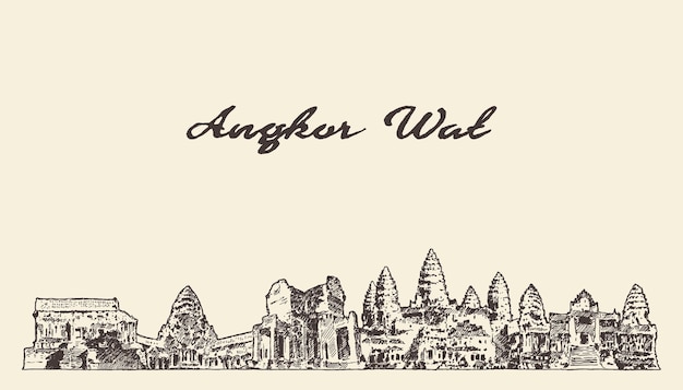 Skyline von Angkor Wat, Kambodscha