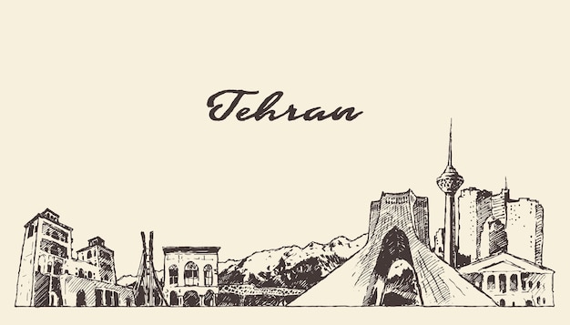 Skyline von Teheran, Iran