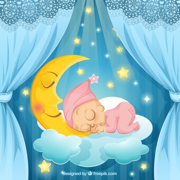 Vektor sleeping baby illustration