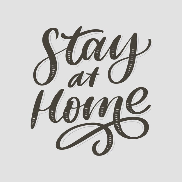 Slogan bleiben zu Hause sichere Quarantäne Pandemie Brief Text