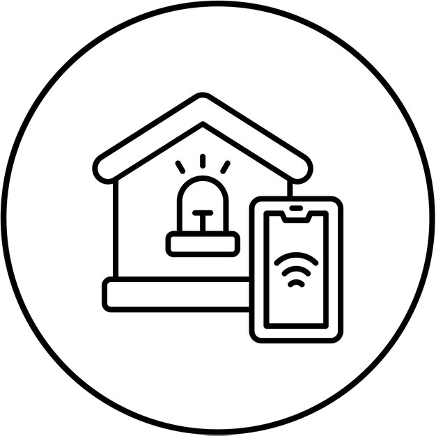 Vektor smart-alarm-symbol