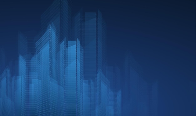 Smart City digitale Hintergrundbautechnologie futuristische Architektur
