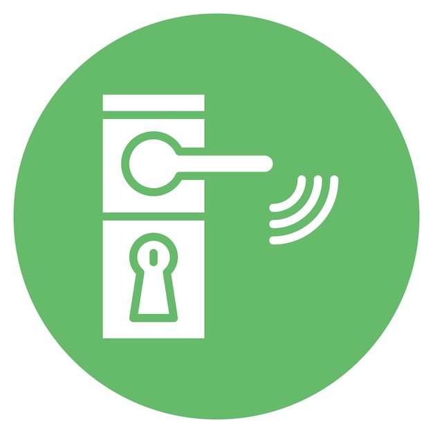 Smart door handle icon vektorbild kann für biometrie verwendet werden