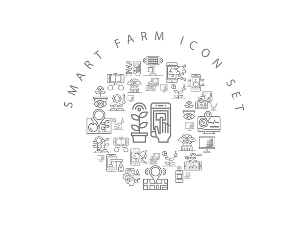 Smart-farm-icon-set-design