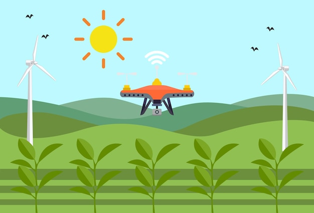 Smart Farming-Konzept-Illustration stilvoll und schön