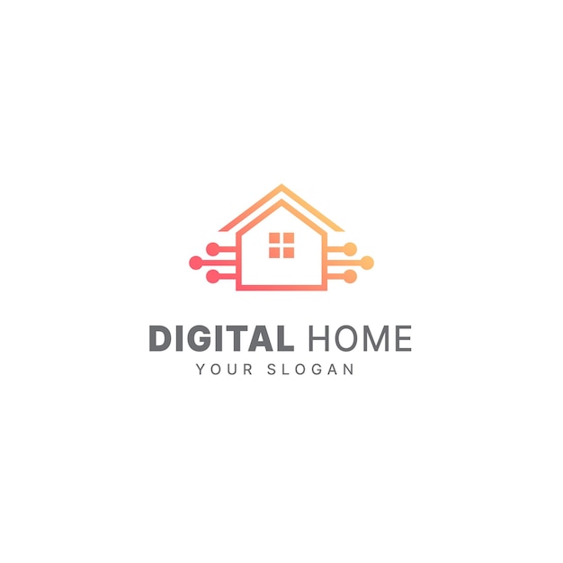 Smart-home-logo-design-vorlage haustechnik haustechnik