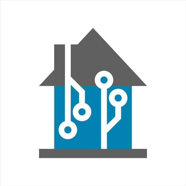 Smart home und tech-logo-design