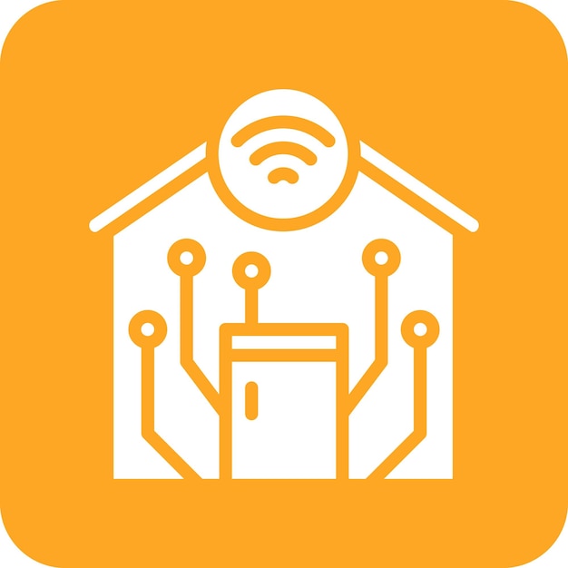 Vektor smart home-vektor-ikonen-illustration des smart home-ikonensets