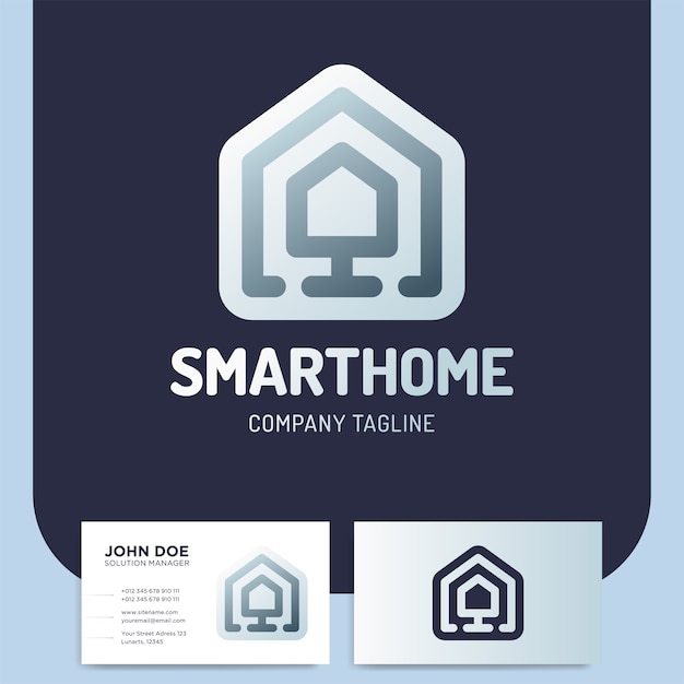 Smart oder technologie home logo