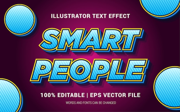 Smart people text effects style