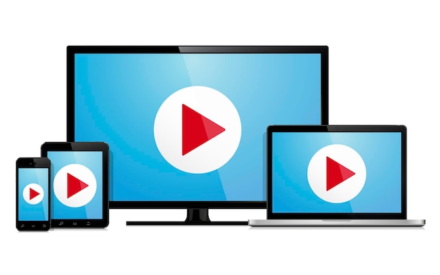 Smart-TV-Laptop-Smartphone und Tablet-PC
