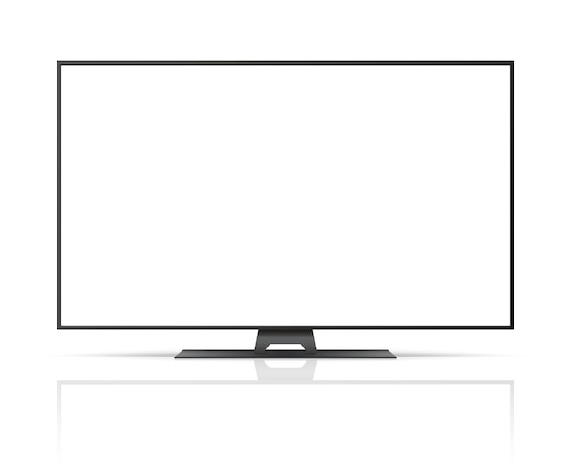 Smart-TV-Mockup Leerer Fernsehbildschirm mit Reflexion