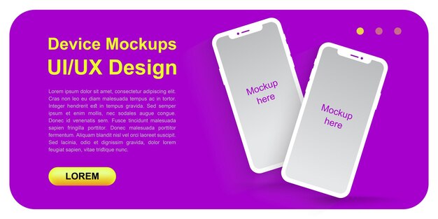 Smartphone-Attrappe mit rahmenlosem Smartphone-Ui-UX-Design mit leerem Bildschirm