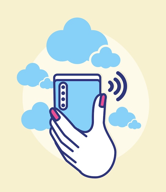 Smartphone-cloud-verbindung