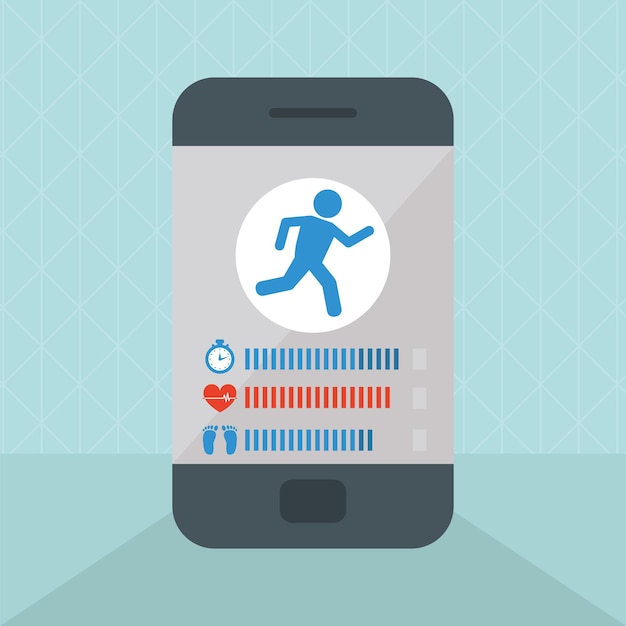 Smartphone mit gesundheits-app