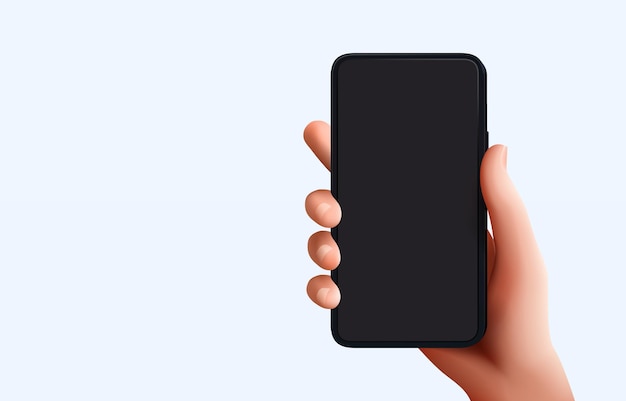 Smartphone mit Hand-Hold-Gadget elektronische Vektor-Illustration