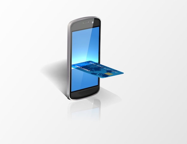 Smartphone mit Kreditkarte