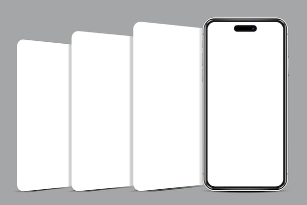 Smartphone-Mockup mit leeren App-Bildschirmen