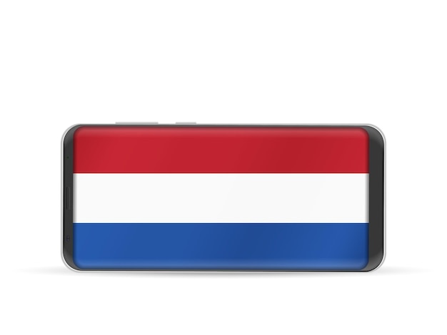 Vektor smartphone niederlande flagge