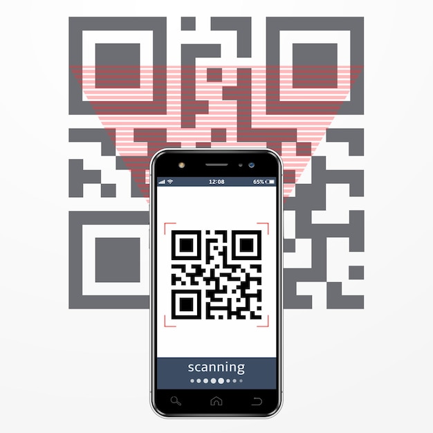Smartphone scannt QR-Code