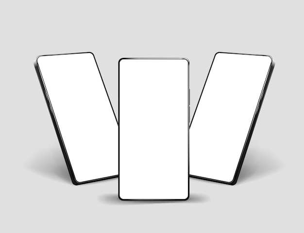 Smartphone-UI-App Telefonbildschirme für Shop-Anwendung Mobile Schnittstelle mit Kontoanmeldung und Einkaufswagen Screenshots responsive Website-Mockups